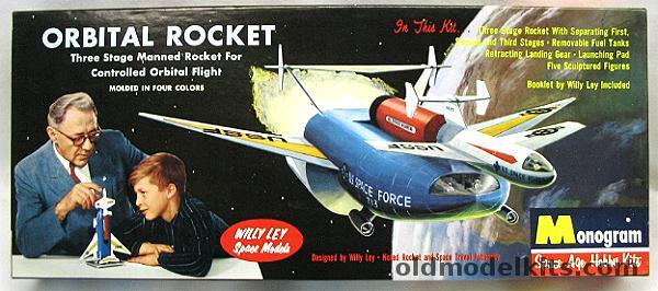 Monogram 1/192 Willy Ley USAF Orbital Rocket, PS46-149 plastic model kit
